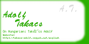 adolf takacs business card